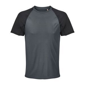 SOLS Unisex Adult Performance Ripstop T-Shirt / Black/Charcoal